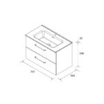 Conjunto mueble de baño Morai Salgar croquis 9