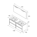 Conjunto mueble de baño Noja Salgar croquis 10