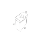 Conjunto mueble de baño fondo reducido 25 cm Slim Ávila Dos croquis 7