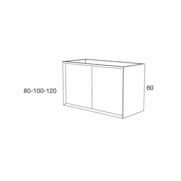 Mueble de baño con encimera de madera Sue Lux Avila Dos croquis 1