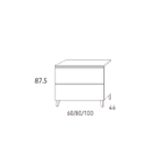 Mueble de baño con encimera de HDF Compatech Granada Visobath croquis 11