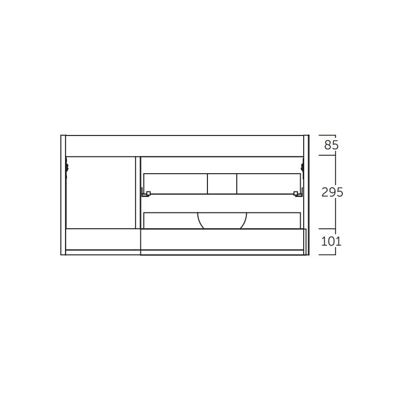 Mueble de baño Cenit Coycama croquis 2