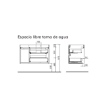 Mueble de baño con encimera de madera Noja Salgar detalle 10