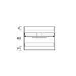 Mueble de baño Galsaky de Coycama croquis 12