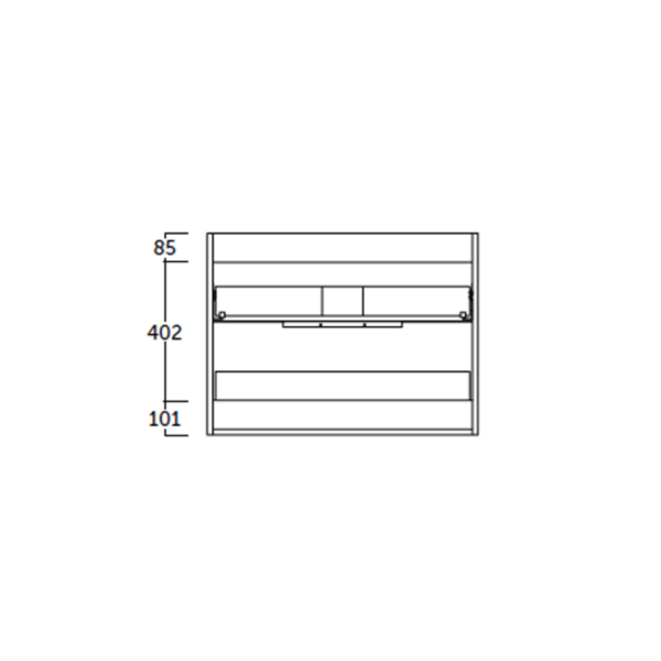 Mueble de baño Galsaky de Coycama croquis 12