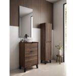 Conjunto mueble de baño fondo reducido 35.5 cm con lavabo sobre encimera Midi Visobath principal 0