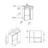 Conjunto mueble de baño fondo reducido 28 cm Versa Coycama croquis 7