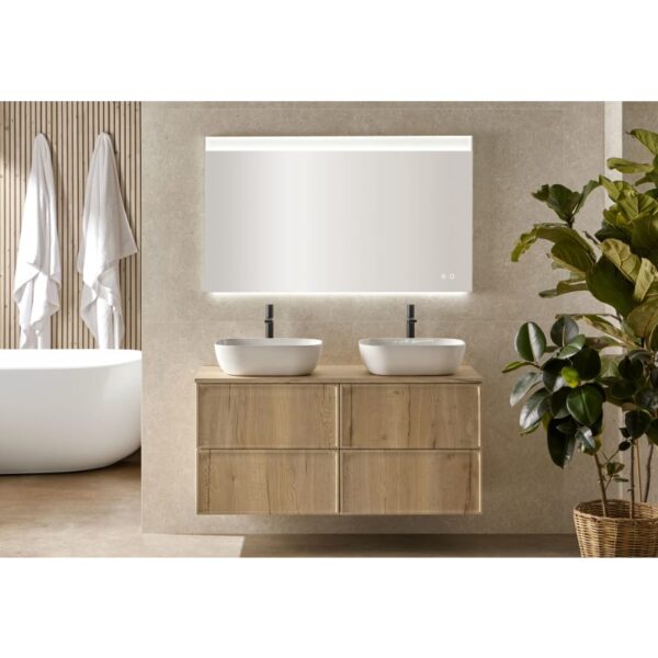 Conjunto mueble baño con encimera de madera Zama Sanchís principal 0