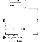Grifo de lavabo Cuadro Tres croquis 1