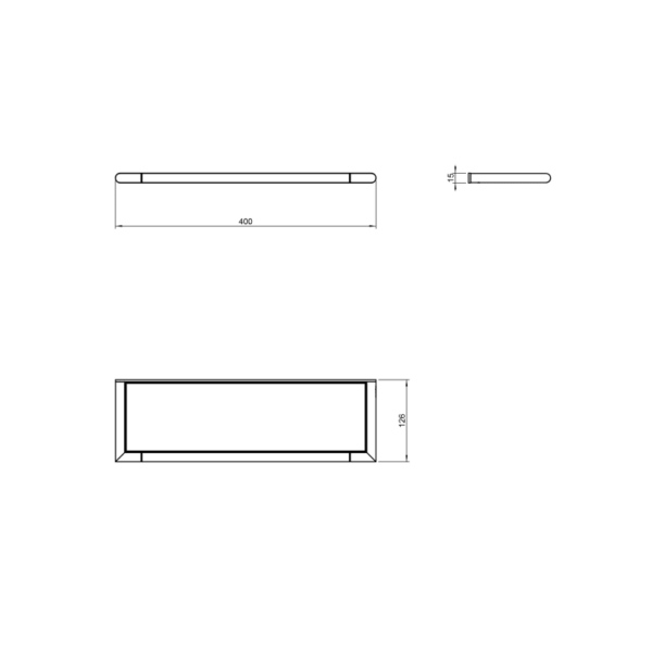 Repisa de baño Micra Cosmic croquis 1