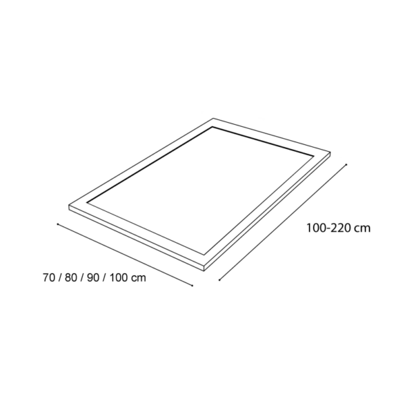 Plato de ducha Solid Surface Corian DuPont Caelum Hidronatur croquis 2