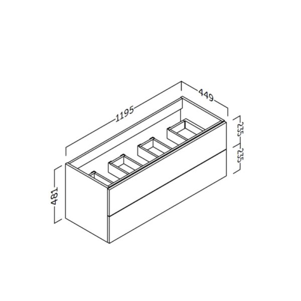 Mueble de baño Landes Coycama croquis 7