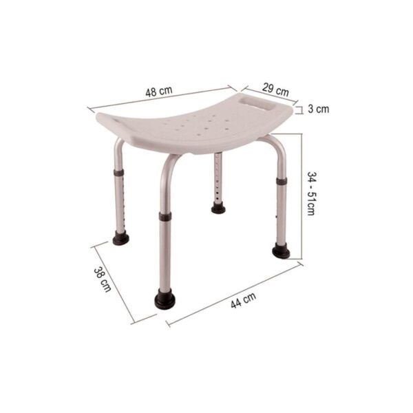 Banqueta de baño PMR Oxen croquis 4