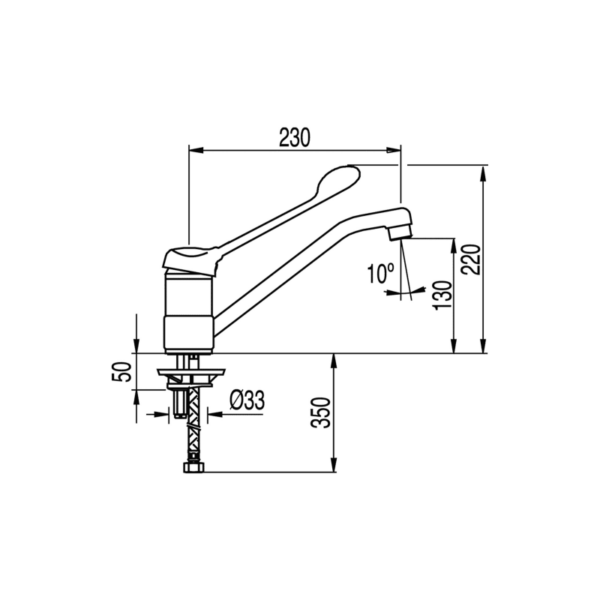 Grifo de lavabo PMR Medical de Tres croquis 1