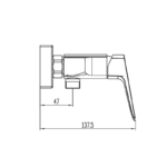 Grifo de ducha Marriot de GME croquis 8