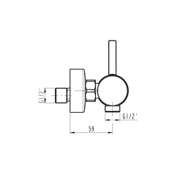 Grifo de ducha Sirio de GME croquis 7