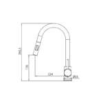 Grifo de cocina Round de GME croquis 1