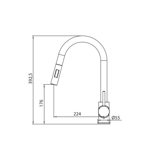 Grifo de cocina Round de GME croquis 1