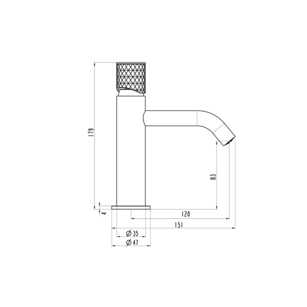 Grifo de lavabo Helios GME croquis 7