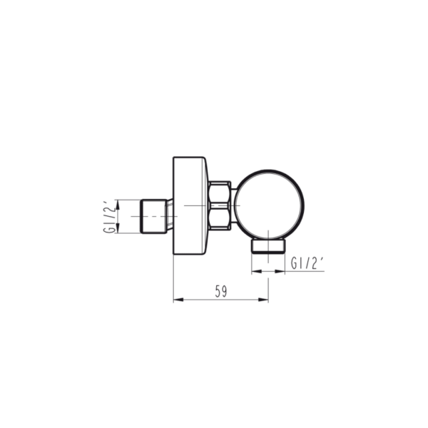 Grifo de ducha Helios de GME croquis 7