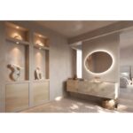 Espejo de baño con luz LED Oval Ledimex ambiente 6