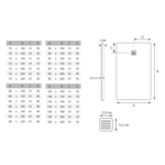 Plato de ducha Solid Surface Corian DuPont Antares Hidronatur croquis 3