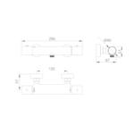 Grifo de ducha Monza de Imex croquis 15