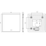 Espejo de baño con luz LED Boston Ledimex croquis 8