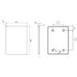 Espejo de baño con luz LED Dinamarca Ledimex croquis 11