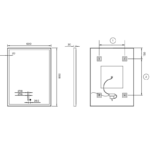 Espejo de baño con luz LED Suiza Ledimex croquis 9