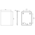 Espejo de baño con luz LED Suecia Ledimex croquis 12