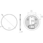 Espejo de baño con luz LED Atenas Ledimex croquis 8