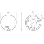 Espejo de baño con luz LED Fun Ledimex croquis 8