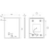 Espejo de baño con luz LED Praga Ledimex croquis 13
