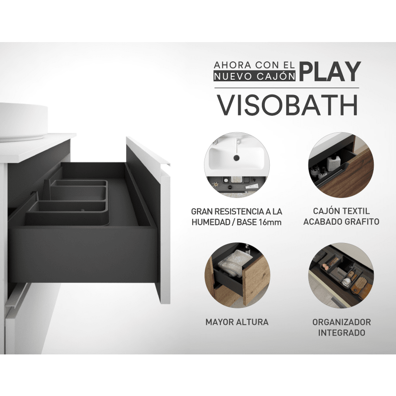 Mueble de baño con encimera Hidrófuga Box Viso Bath detalle 3