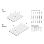 Plato de ducha de resina Basalto Doccia croquis 13