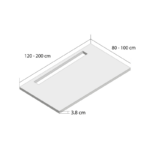 Plato de ducha de resina Canto Lateral Doccia croquis 10