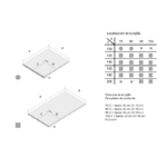 Plato de ducha de resina Liso Seda Doccia croquis 5
