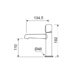 Grifo de lavabo Tívoli Lluvibath croquis 2