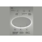 Espejo de baño con luz LED Oval Ledimex detalle 5