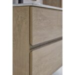 Conjunto mueble de baño con lavabo sobre encimera Hana Sanchís detalle 2