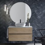 Conjunto mueble de baño con lavabo sobre encimera Hana Sanchís ambiente 5