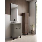 Conjunto mueble de baño fondo reducido 35.5 cm con lavabo sobre encimera Midi Visobath principal 7