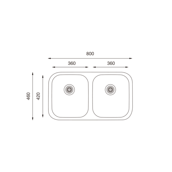 Fregadero de cocina Menfis de Solfless croquis 1