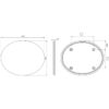 Espejo de baño con luz LED Oval Ledimex croquis 9