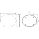 Espejo de baño con luz LED Oval Ledimex croquis 9