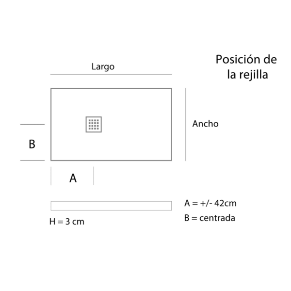 Plato de ducha de resina Liso Doccia croquis 11