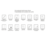 Plato de ducha de resina Liso Seda Doccia opción 7