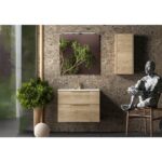 Conjunto mueble de baño fondo reducido 41cm Comet tirador dorado Coycama principal 1