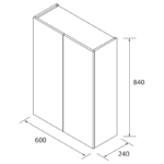 Columna de baño Infinity Salgar croquis 2